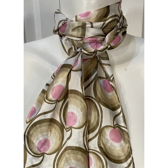 Old Navy Scarf Womens Size Small / Medium Vintage Jan-March 2005 Beige Pink - Picture 5 of 8